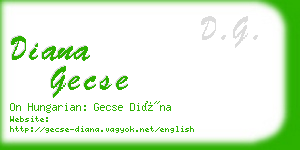 diana gecse business card